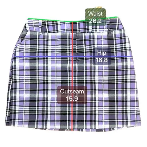 Topshop Lilac Plaid Mini Skirt EUC - Picture 4 of 9